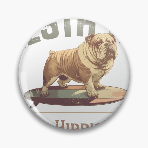 Item preview, Siesta Key Florida Beach Hippie Gear Bulldog Surfboard Design designed and sold by Futurebeachbum.