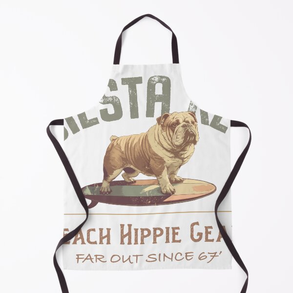 Item preview, Siesta Key Florida Beach Hippie Gear Bulldog Surfboard Design designed and sold by Futurebeachbum.