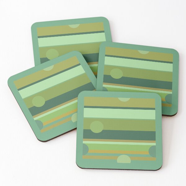Item preview, Garden Greens Stripes and Dots Horizontal designed and sold by Art in My Loft.
