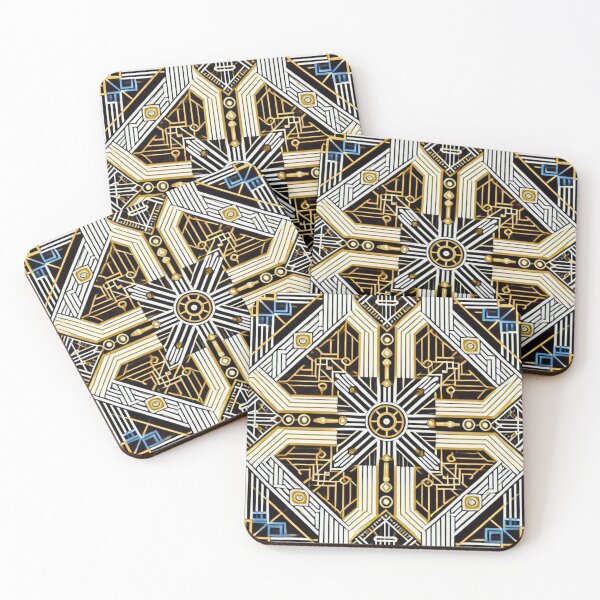 Item preview, Geometric Art Deco Pattern in Black and Gold designed and sold by Marinaso.