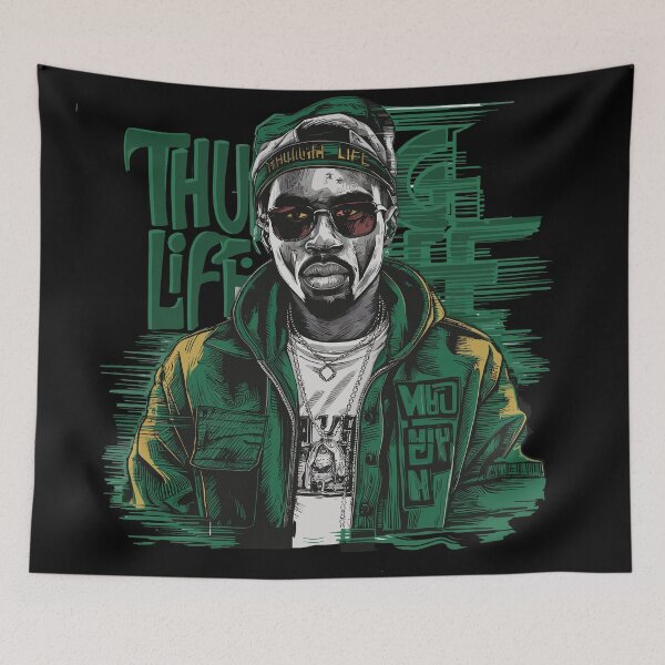 Item preview, Thug life Black Guy Thug Life Design designed and sold by diegomenjivar92.