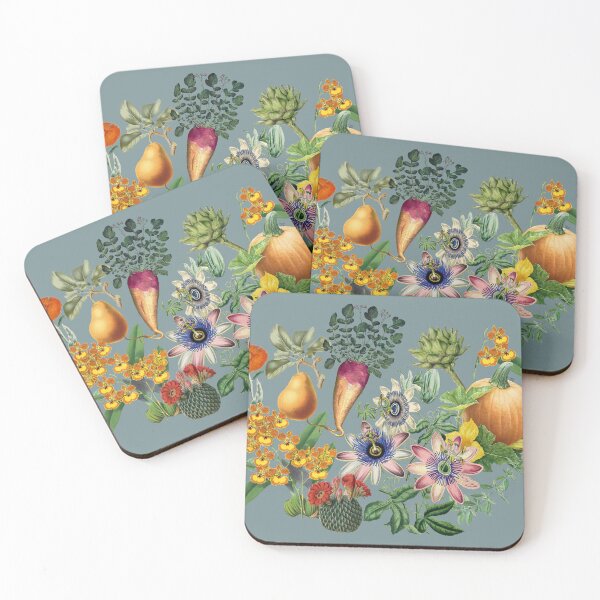 Item preview, 'Natural Remedies' Vintage Botanical Illustration Cut Out Collage Flowers, Fruit and Vegetables designed and sold by Venus-in-Virgo.