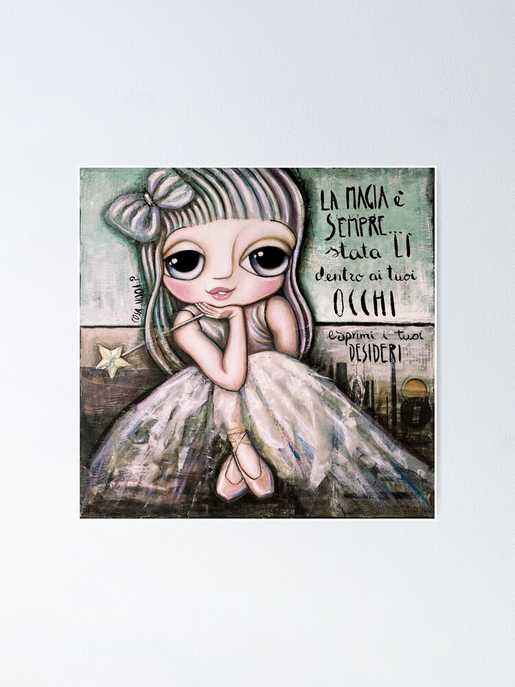 Fairy white hair and big eyes art by Margherita Arrighi