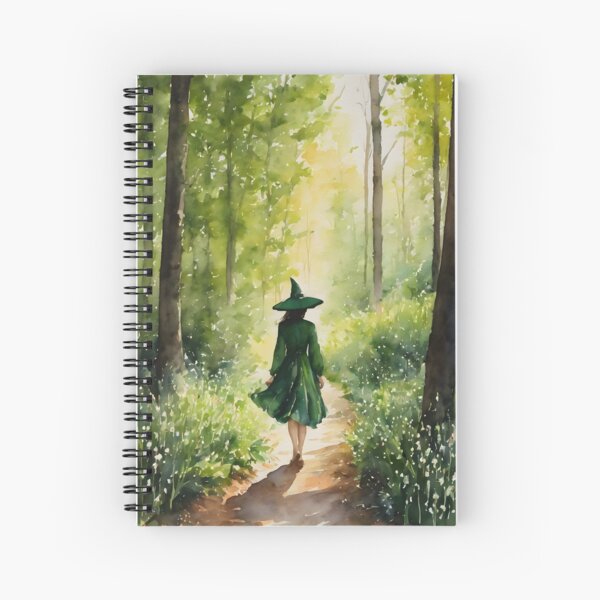 Aperçu de l'œuvre La sorcière verte dans les bois printaniers créée et vendue par Lyra The Lavender Witch.