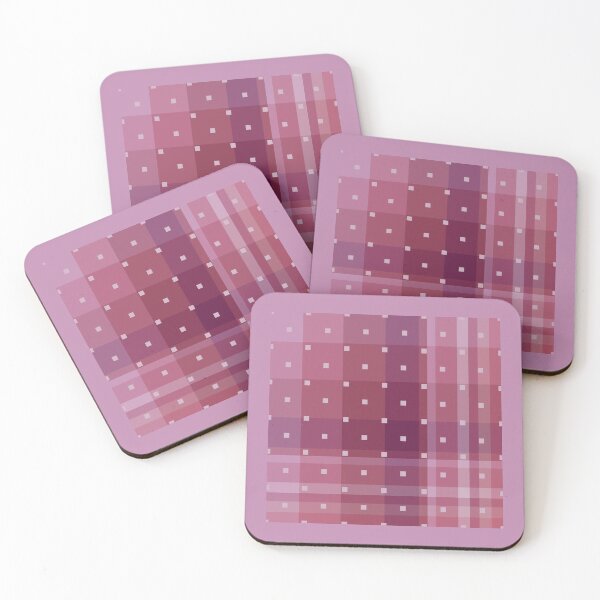 Item preview, Dusty Pinks Plaid with Square Dots Overlay designed and sold by Art in My Loft.