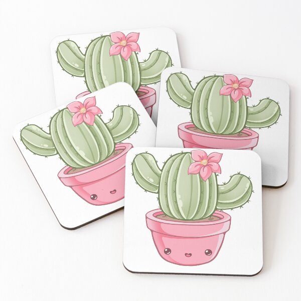 Item preview, Cactus in Pink Pot, kawaiicore, pinkcore, summer designed and sold by HoneyLoveCity.