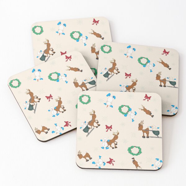 Item preview, Snowmen Reindeer and Snowflakes repeated pattern designed and sold by Albin1961.