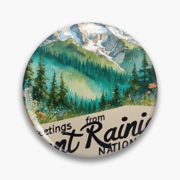 Item preview, Mount Rainier National Park Postcard Vintage Retro Travel Vintage designed and sold by TravelPostcardGems.