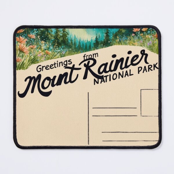 Item preview, Mount Rainier National Park Postcard Vintage Retro Travel Vintage designed and sold by TravelPostcardGems.