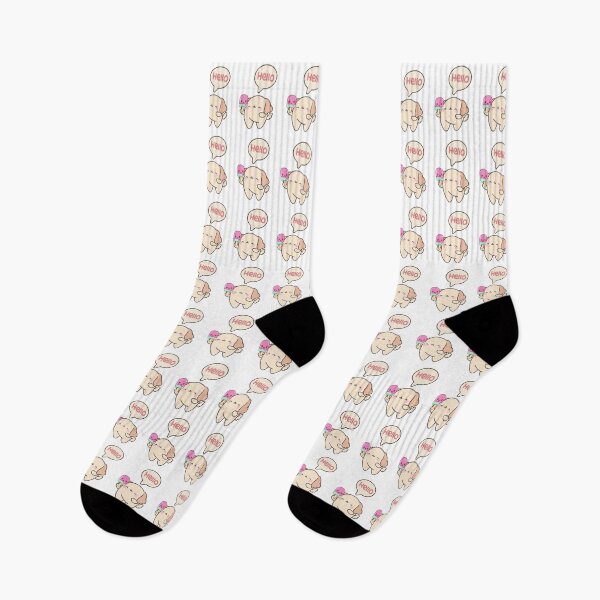 Item preview, Kawaii Labrador Puppy with Ice Cream - Cute Hello Design designed and sold by KawaiiPuppies.
