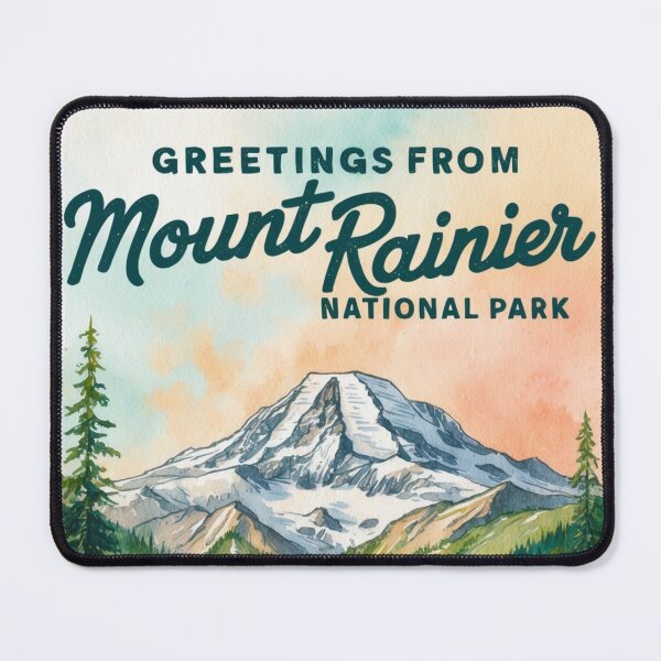 Item preview, Mount Rainier National Park Postcard Vintage Retro Travel Vintage designed and sold by TravelPostcardGems.