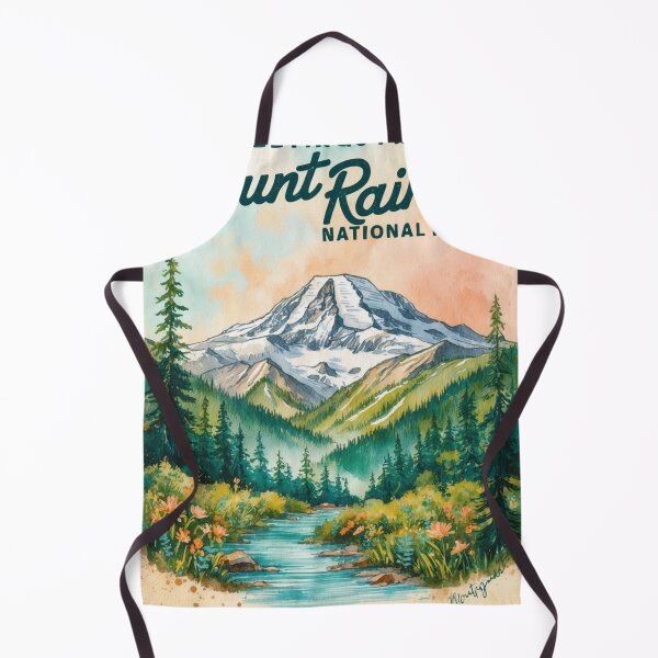 Item preview, Mount Rainier National Park Postcard Vintage Retro Travel Vintage designed and sold by TravelPostcardGems.