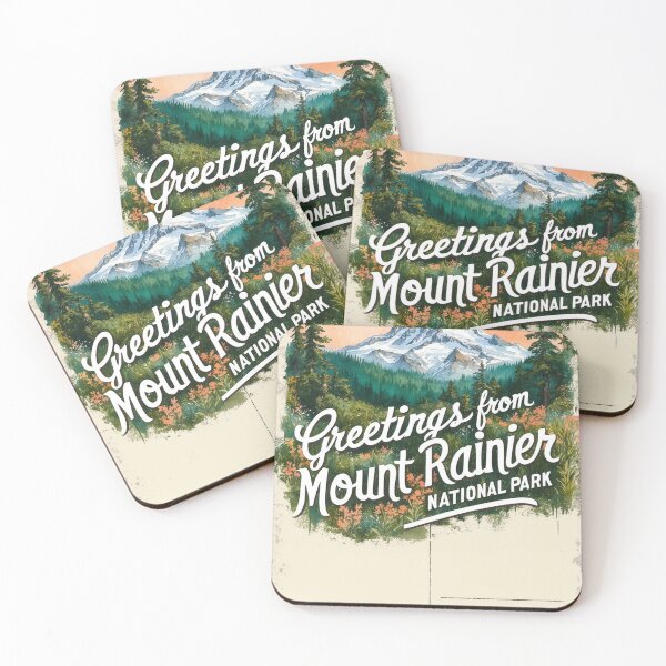 Item preview, Mount Rainier National Park Postcard Vintage Retro Travel Vintage designed and sold by TravelPostcardGems.