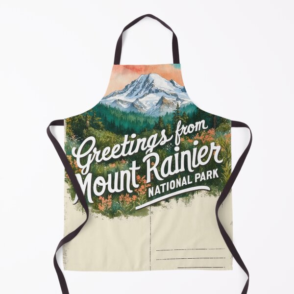 Item preview, Mount Rainier National Park Postcard Vintage Retro Travel Vintage designed and sold by TravelPostcardGems.
