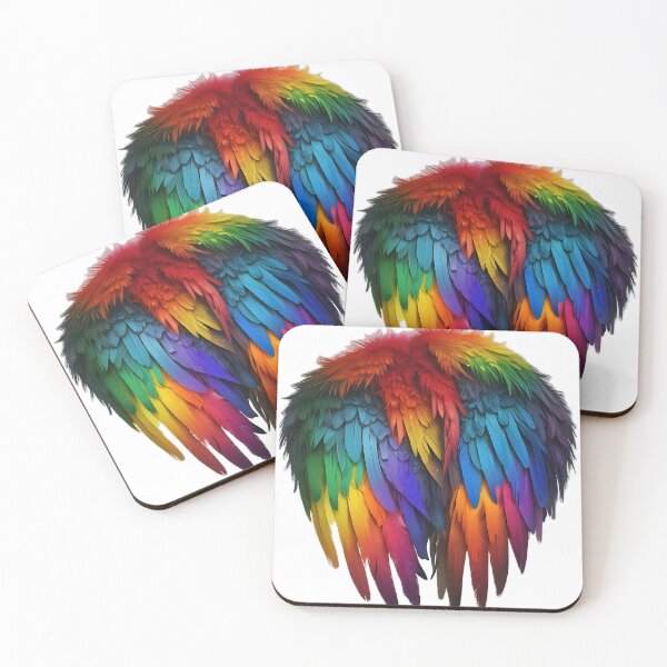 Item preview, Feathered Rainbow Wings designed and sold by Zenvo.
