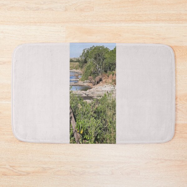 Item preview, Elephants in the Mara River designed and sold by annenambiro.