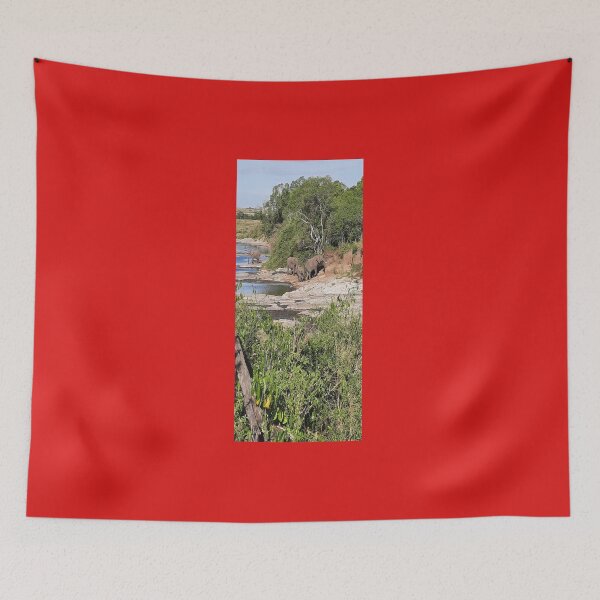 Item preview, Elephants in the Mara River designed and sold by annenambiro.