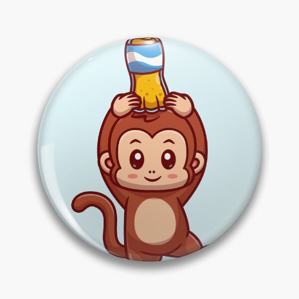Item preview, Cute Monkey Holding Soda Cartoon Vector Icon designed and sold by hjian8219.