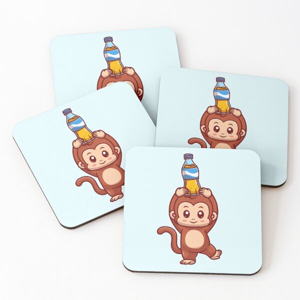 Item preview, Cute Monkey Holding Soda Cartoon Vector Icon designed and sold by hjian8219.