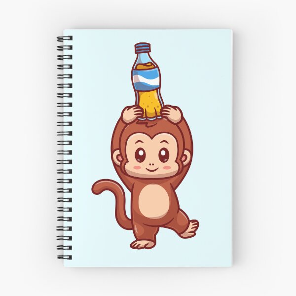 Item preview, Cute Monkey Holding Soda Cartoon Vector Icon designed and sold by hjian8219.