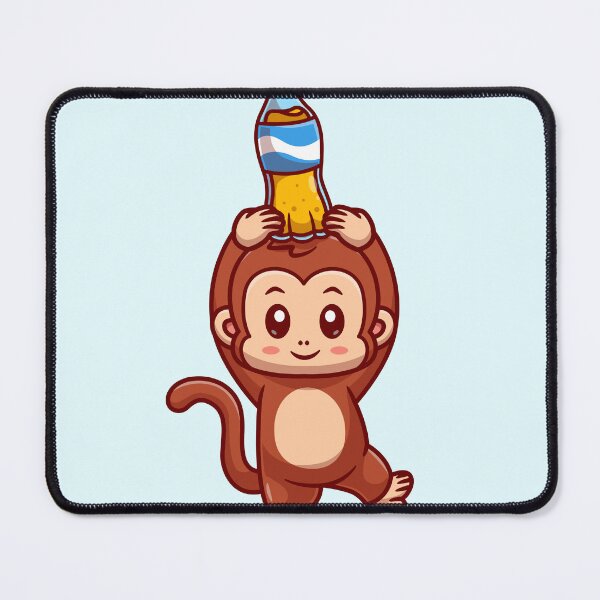Item preview, Cute Monkey Holding Soda Cartoon Vector Icon designed and sold by hjian8219.