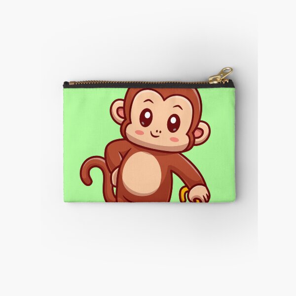 Item preview, Cute Monkey Business Holding Stick Cartoon Vector Icon designed and sold by hjian8219.