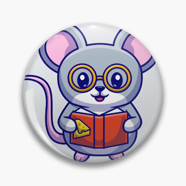 Item preview, Cute Mouse Reading Cheese Book Cartoon Vector Icon designed and sold by hjian8219.