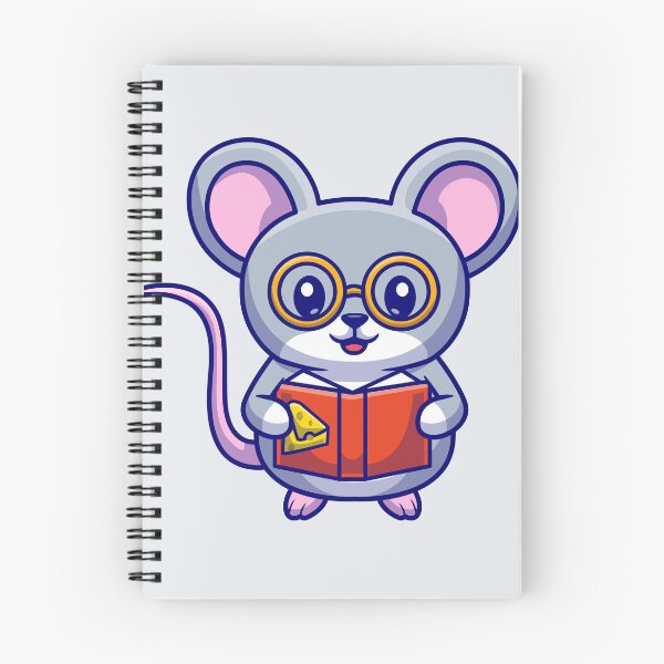 Item preview, Cute Mouse Reading Cheese Book Cartoon Vector Icon designed and sold by hjian8219.