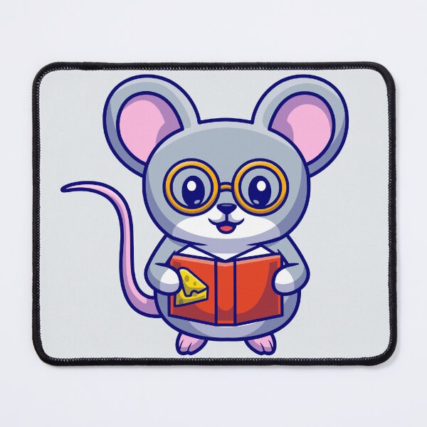 Item preview, Cute Mouse Reading Cheese Book Cartoon Vector Icon designed and sold by hjian8219.