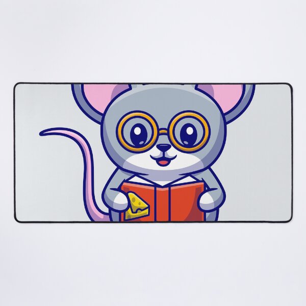 Item preview, Cute Mouse Reading Cheese Book Cartoon Vector Icon designed and sold by hjian8219.