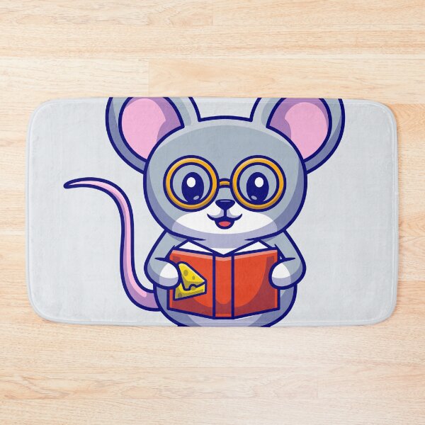 Item preview, Cute Mouse Reading Cheese Book Cartoon Vector Icon designed and sold by hjian8219.