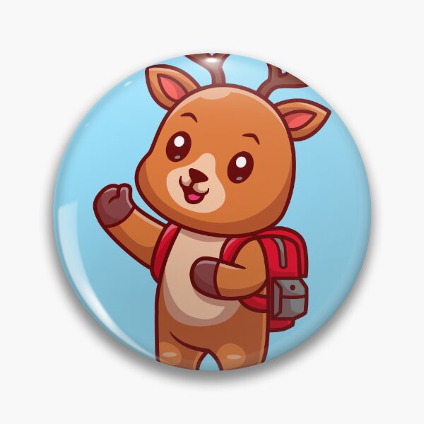 Item preview, Cute Deer Student Going to School Cartoon Vector Icon designed and sold by hjian8219.