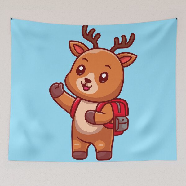 Item preview, Cute Deer Student Going to School Cartoon Vector Icon designed and sold by hjian8219.