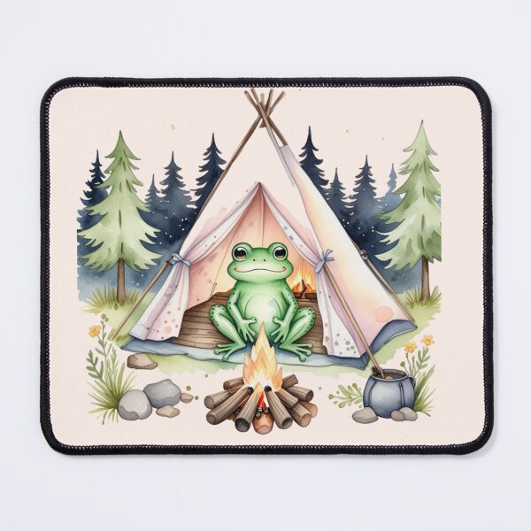Item preview, Camping Froggy Cute Mountain Frog Respect The Locals Nature Aesthetic designed and sold by PatriciART Studio.