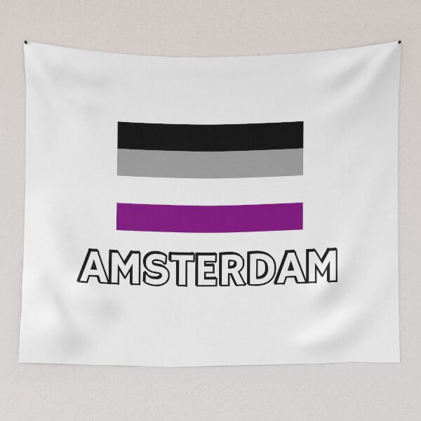 Item preview, Asexuality Pride Flag Amsterdam designed and sold by Inspirationmotivation.