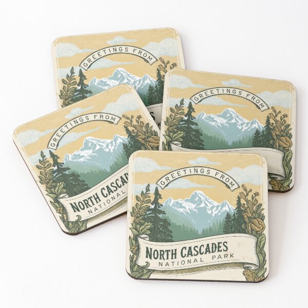 Item preview, North Cascades National Park Postcard Vintage Retro Travel Vintage designed and sold by TravelPostcardGems.