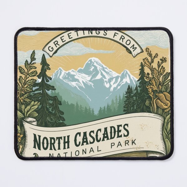 Item preview, North Cascades National Park Postcard Vintage Retro Travel Vintage designed and sold by TravelPostcardGems.