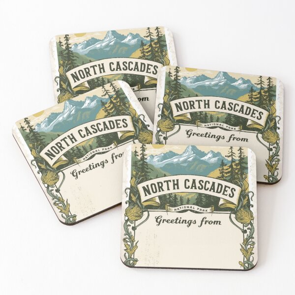 Item preview, North Cascades National Park Postcard Vintage Retro Travel Vintage designed and sold by TravelPostcardGems.