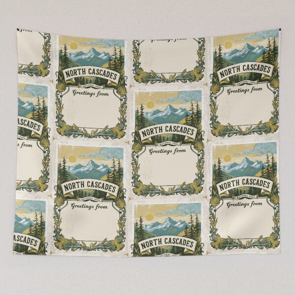 Item preview, North Cascades National Park Postcard Vintage Retro Travel Vintage designed and sold by TravelPostcardGems.