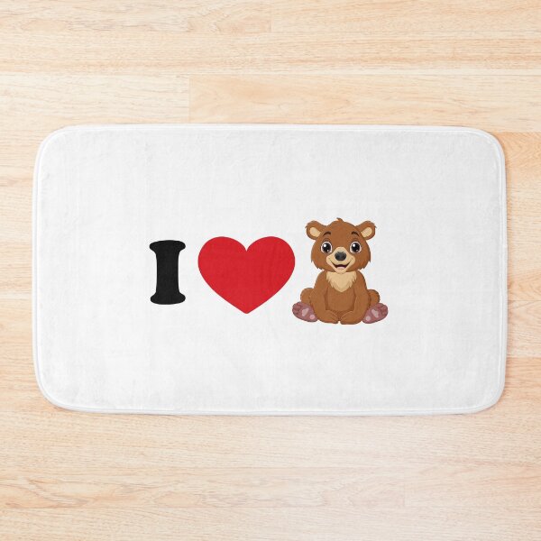 Item preview, I love bear - with a cute bear art designed and sold by EmeraldeaArt.