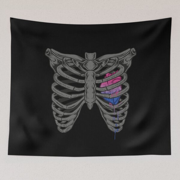 Item preview, Bisexual Rib Cage Heart LGBT Pride Flag designed and sold by Clara Hollins.