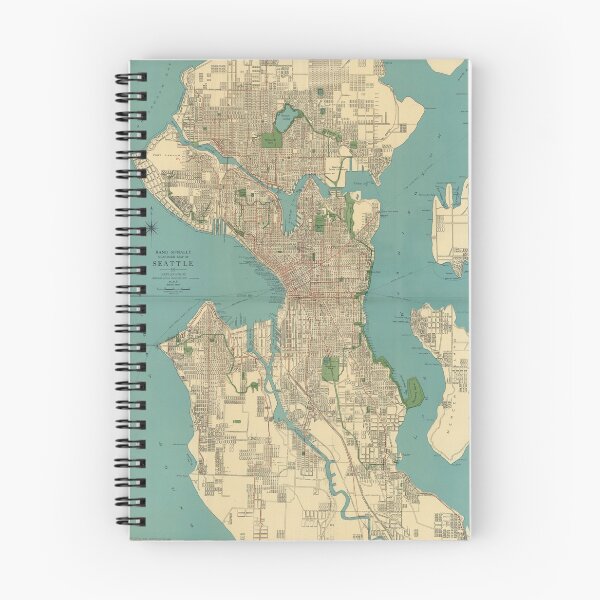 Item preview, Seattle Vintage Map | Full Color designed and sold by pckup.