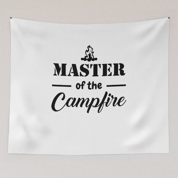 Item preview, MASTER of the Campfire camping outdoor adventures nature bonfire friends family outing holidays vacations wilderness forest fun cool gifts designed and sold by Mad Over Store.