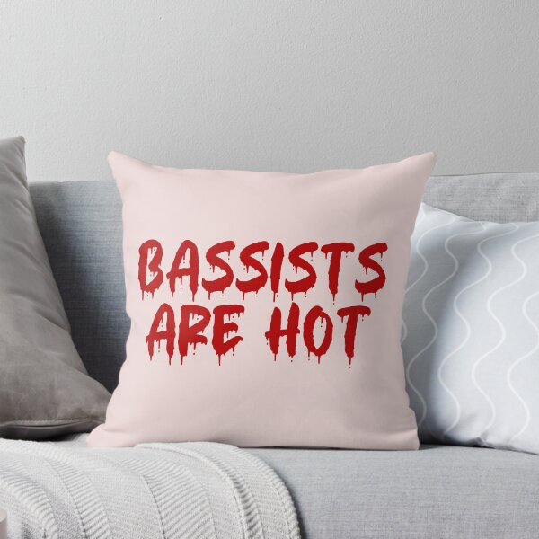 Item preview, RED ON PINK BASSISTS ARE HOT BLOOD DRIP designed and sold by RomeArtCo.