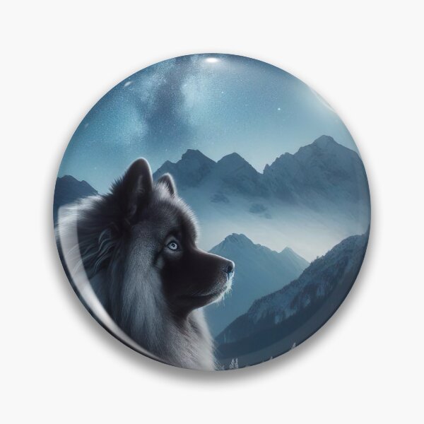 Item preview, Keeshond's Moonlit Reverie - Majestic Winter Night Scene designed and sold by Woof-n-Wear.