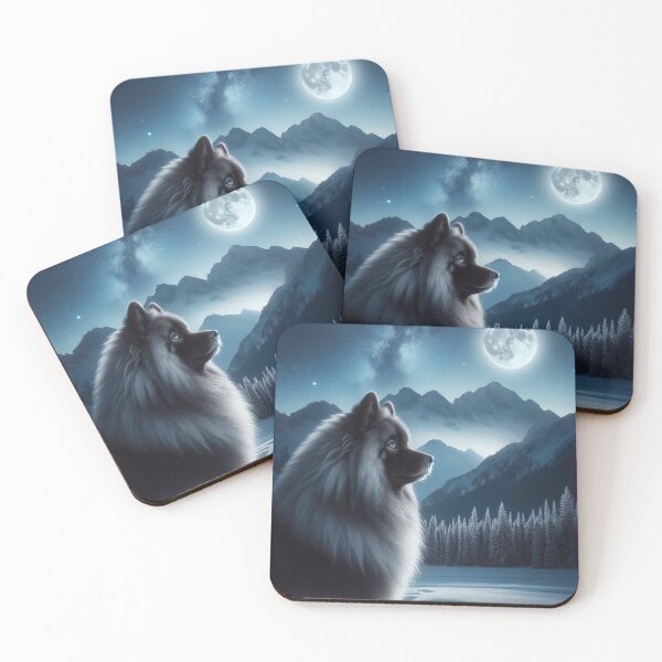 Item preview, Keeshond's Moonlit Reverie - Majestic Winter Night Scene designed and sold by Woof-n-Wear.