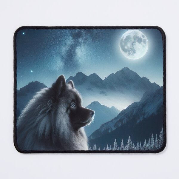 Item preview, Keeshond's Moonlit Reverie - Majestic Winter Night Scene designed and sold by Woof-n-Wear.