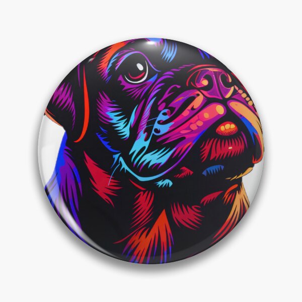 Item preview, Neon Pug Dog Design designed and sold by SmarterShoppes.