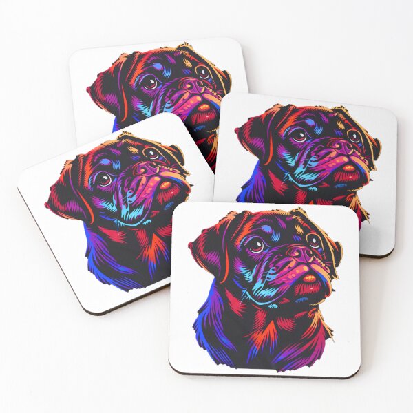 Item preview, Neon Pug Dog Design designed and sold by SmarterShoppes.