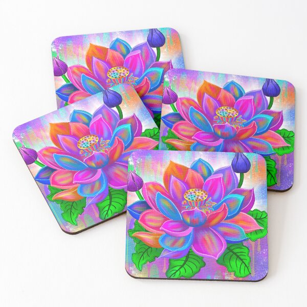 Item preview, Colorful lotus designed and sold by MrsJinxy.